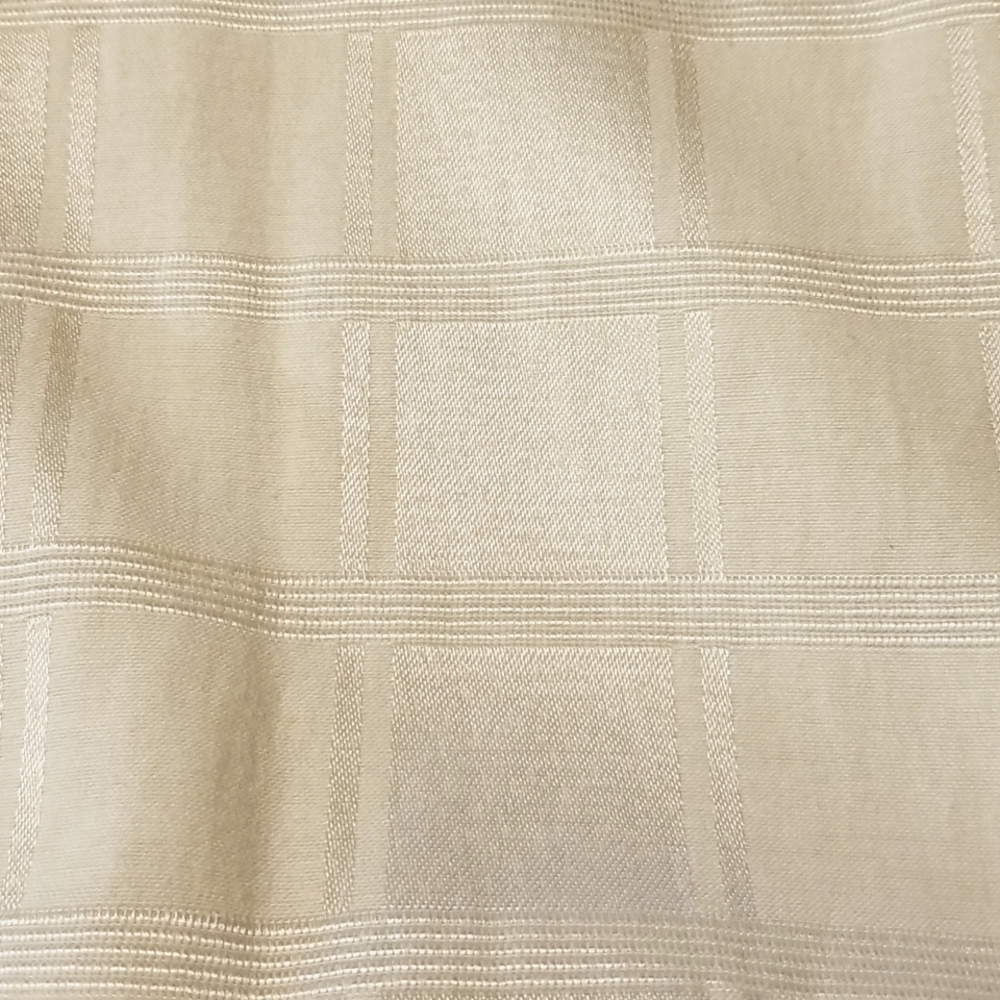 Neutral Cream Textured Stripe Shower Curtain